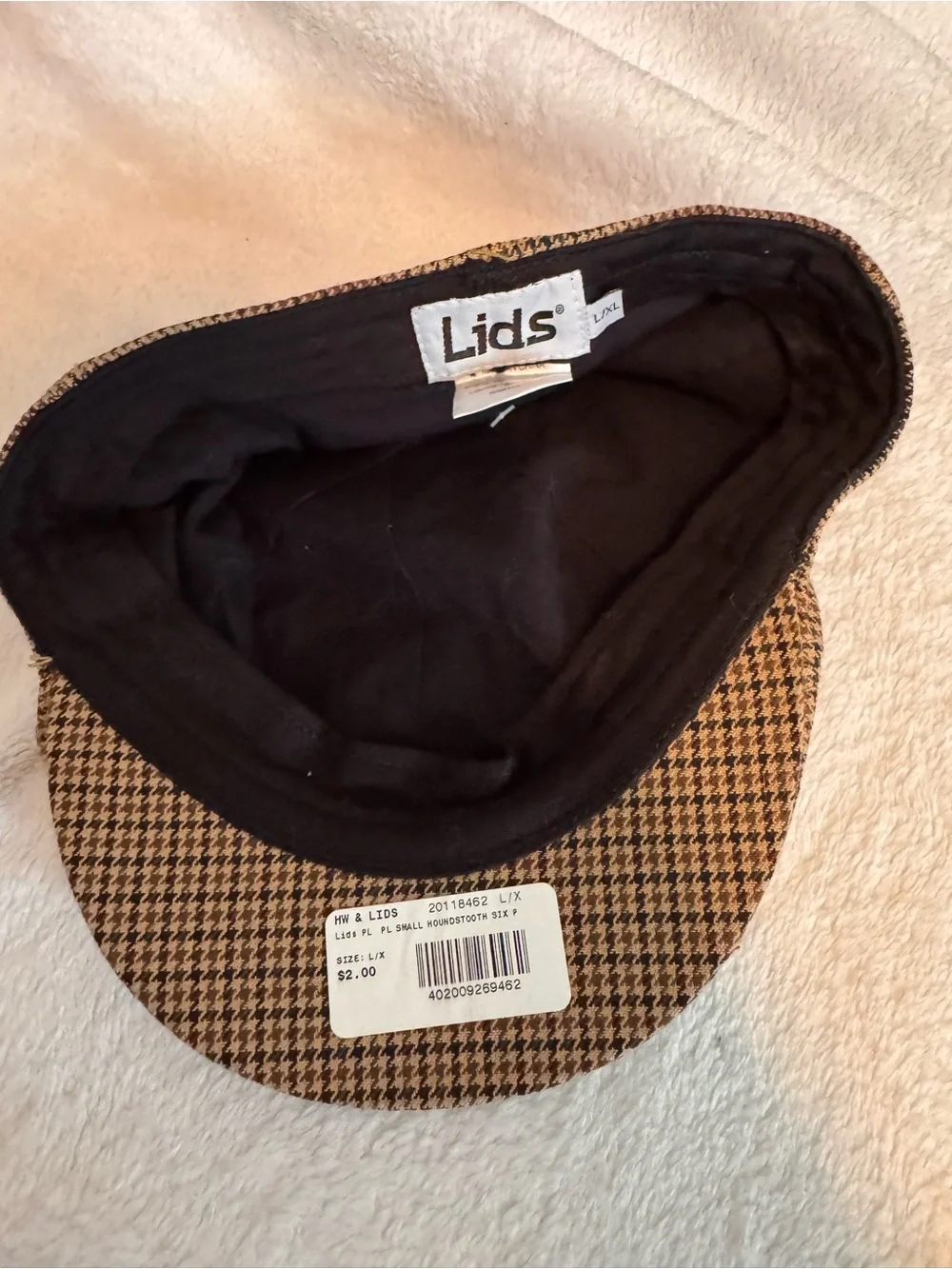 Lids Brown Houndstooth Newsboy Cap